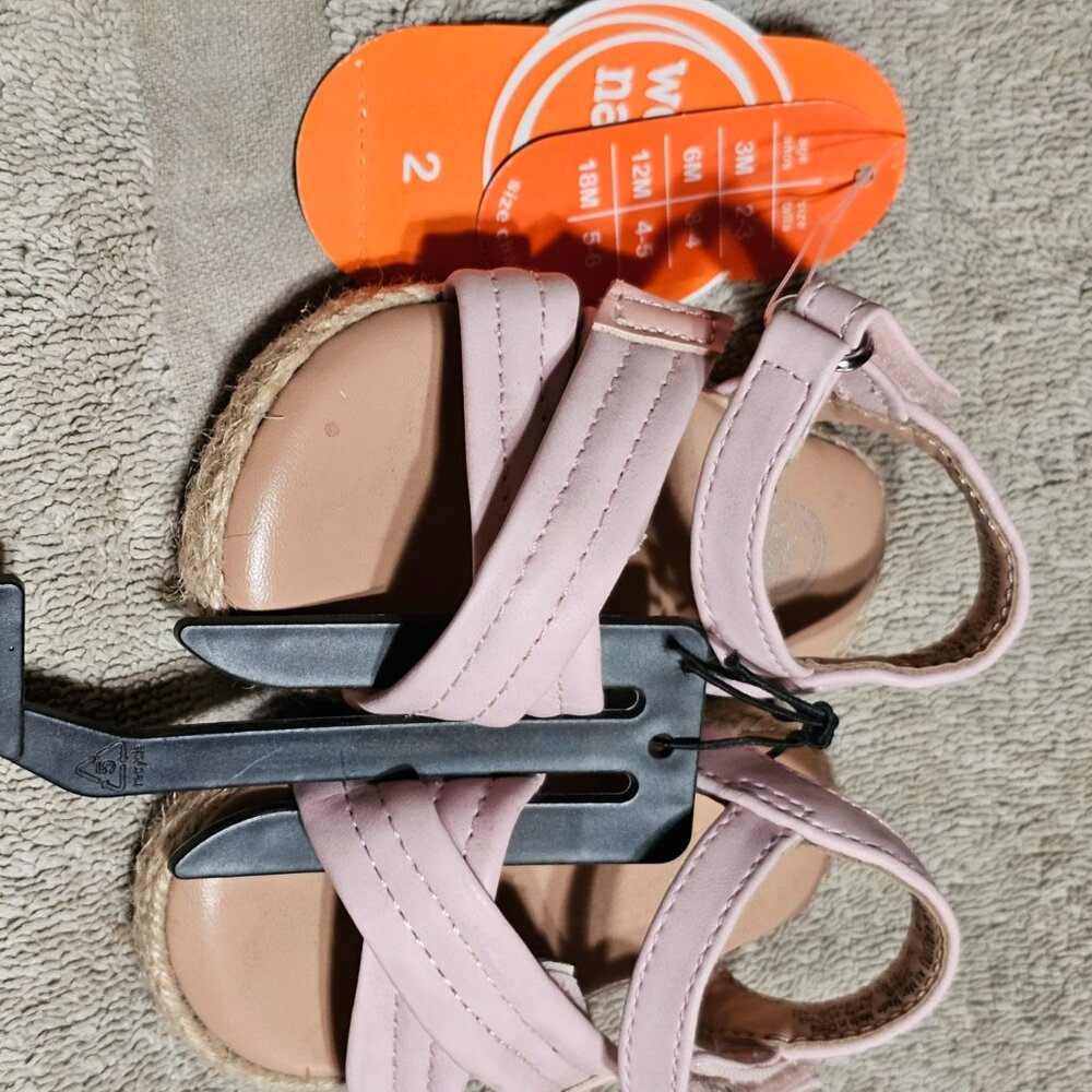 size 2 wonder nation pink sandles